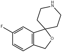 6-FLUORO-3H-SPIRO[2-BENZOFURAN-1,4'-PIPERIDINE] 结构式