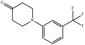 1-[3-(trifluoromethyl)phenyl]piperidin-4-one 结构式