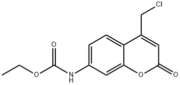 (4-氯甲基)香豆素-7-氨基甲酸乙酯 结构式