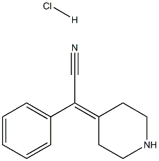 2-phenyl-2-(piperidin-4-ylidene)acetonitrile hydrochloride 结构式