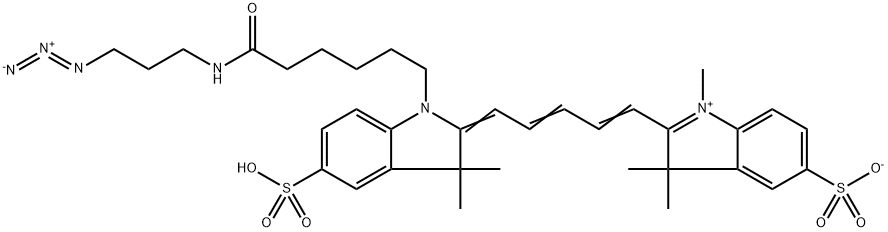 磺化Cy5-叠氮 结构式