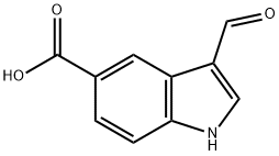 3-醛基吲哚-5-甲酸 结构式