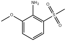 2-甲氧基-6-(甲基磺酰基)苯胺 结构式