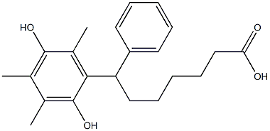 7-(2,5-二羟基-3,4,6-三甲基苯基)-7-苯基庚酸 结构式