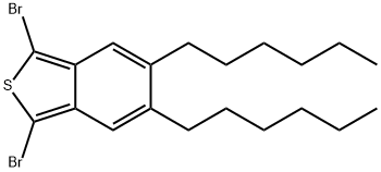 苯并[C]噻吩,1,3-二溴-5,6- DIHEXYL- 结构式