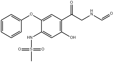 N-[5-羟基-4-(2-甲酰氨基)乙酰基-2-苯氧基]苯基甲磺酰胺 结构式