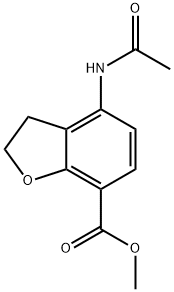 4-乙酰氨基-2,3-二氢苯并呋喃-7-甲酸甲酯 结构式