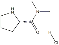 (S)-N,N-二甲基吡咯烷-2-甲酰胺盐酸盐 结构式