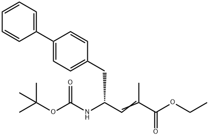 (R,E)-ETHYL 5-([1,1'-BIPHENYL]-4-YL)-4-((TERT-BUTOXYCARBONYL)AMINO)-2-METHYLPENT-2-ENOATE 结构式
