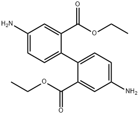 4,4'-二氨基[1,1'-联苯] -2,2'-二羧酸二乙酯 结构式