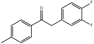 2-(3,4-二氟苯基)-1-(对甲苯基)乙烷-1-酮 结构式