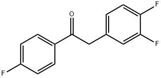 2-(3,4-二氟苯基)-1-(4-氟苯基)乙烷-1-酮 结构式