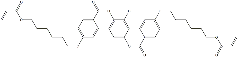 2-氯-1,4-亚苯基双[4-[6-(丙烯酰氧基)己氧基]苯甲酸酯] 结构式