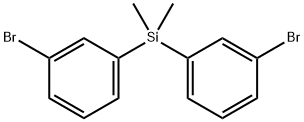 二(3-溴苯基)二甲基硅烷 结构式