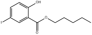 Pentyl 2-hydroxy-5-iodobenzoate 结构式