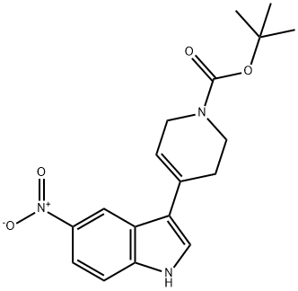 tert-butyl 4-(5-nitro-1H-indol-3-yl)-5,6-dihydropyridine-1(2H)-carboxylate 结构式