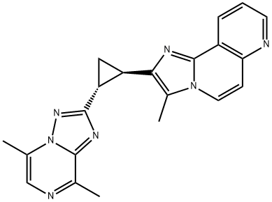 3-Methyl-2-((1S,2S)-2-(quinolin-2-yl)cyclopropyl)-3H-iMidazo[4,5-f]quinoline 结构式