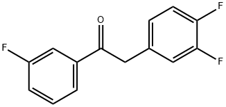 2-(3,4-Difluorophenyl)-1-(3-fluorophenyl)ethanone 结构式