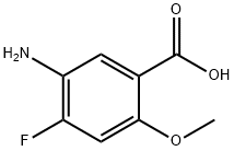 5-氨基-4-氟-2-甲氧基苯甲酸 结构式