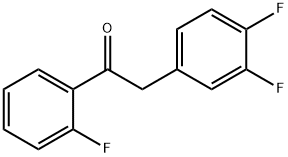 2-(3,4-二氟苯基)-1-(2-氟苯基)乙酮 结构式