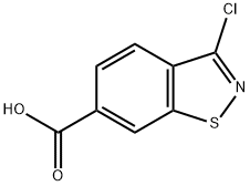 3-氯苯并[D]异噻唑-6-羧酸 结构式