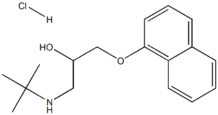 1-(叔丁基氨基)-3-(1-萘基氧基)-2-丙醇盐酸盐 结构式