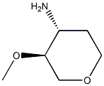 (3S,4R)-3-METHOXYOXAN-4-AMINE 结构式