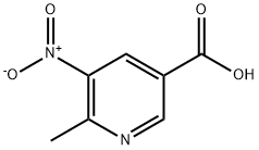 6-甲基-5-硝基吡啶-3-羧酸 结构式