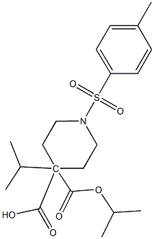 1-(Toluene-4-sulfonyl)-piperidine-4,4-dicarboxylic acid diisopropyl ester 结构式