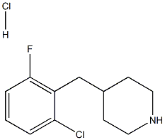 4-[(2-Chloro-6-fluorophenyl)Methyl]piperidine hydrochloride 结构式