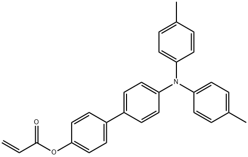 2-丙烯酸 4'-[二(4-甲基苯基)氨基]联苯-4-基酯 结构式