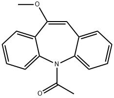 1-(10-甲氧基-5H-二苯并[B,F]氮杂卓-5-基)乙酮 结构式