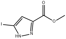 1H-Pyrazole-3-carboxylic acid, 5-iodo-, Methyl ester 结构式