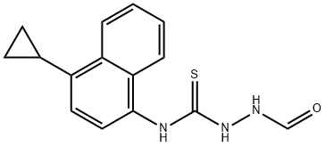N-(4-环丙基-1-萘基)-2-甲酰基肼基硫代甲酰胺 结构式