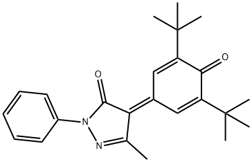 4-(3,5-双叔丁基-4-氧代-2,5-环己二烯-1-亚基)-2,4-二氢-5-甲基-2-苯基-3H-吡唑-3-酮 结构式