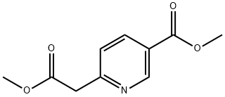 6-(2-甲氧基-2-氧代乙基)烟酸甲酯 结构式