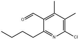 2-丁基-6-氯-4,5-二甲基烟醛 结构式