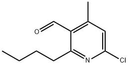 2-丁基-6-氯-4-甲基烟醛 结构式