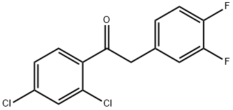 1-(2,4-二氯苯基)-2-(3,4-二氟苯基)乙酮 结构式