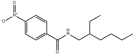N-(2-乙基己基)-4-硝基苯甲酰胺 结构式