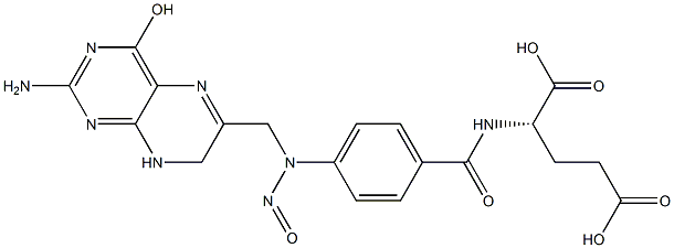 L-(+)-N-[p-[[(2-AMino-7,8-dihydro-4-hydroxy-6-pteridinyl)Methyl]nitrosaMino]benzoyl]-glutaMic Acid 结构式