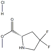 METHYL (S)-4,4-DIFLUOROPYRROLIDINE-2-CARBOXYLATE HYDROCHLORIDE 结构式