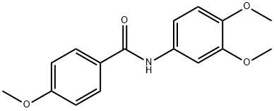 4-甲氧基-N-(3,4-二甲氧基苯基)苯甲酰胺 结构式