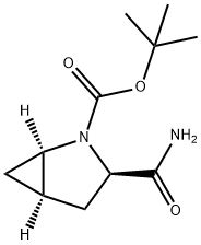 叔丁基(1R,3R,5R)-3-氨基甲酰基-2-氮杂双环[3.1.0]己烷-2-羧酸酯 结构式