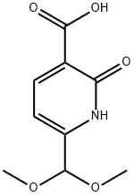 6-二甲氧基甲基-3-羧基-2-吡啶酮 结构式