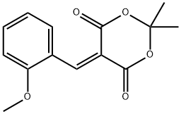 5-(2-甲氧基苯亚甲基)-2,2-二甲基-1,3-二噁烷-4,6-二酮 结构式