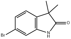 6-溴-3,3-二甲基吲哚啉-2-酮 结构式