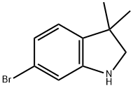 6-溴-3,3-二甲基吲哚啉 结构式