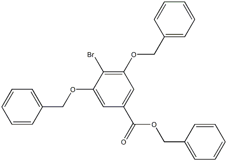 3,5-双(苄氧基)-4-溴苯甲酸苄酯 结构式