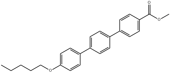 4''-(戊氧基)-[1,1':4',1''-三联苯]-4-甲酸甲酯 结构式